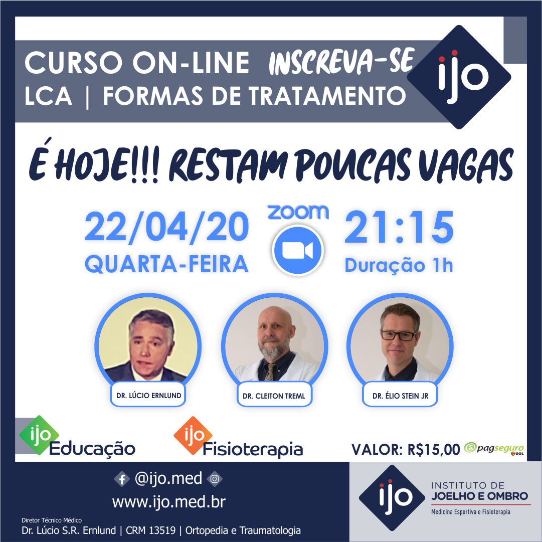 É HOJE CURSO ON LINE DE LCA – INSCREVA-SE